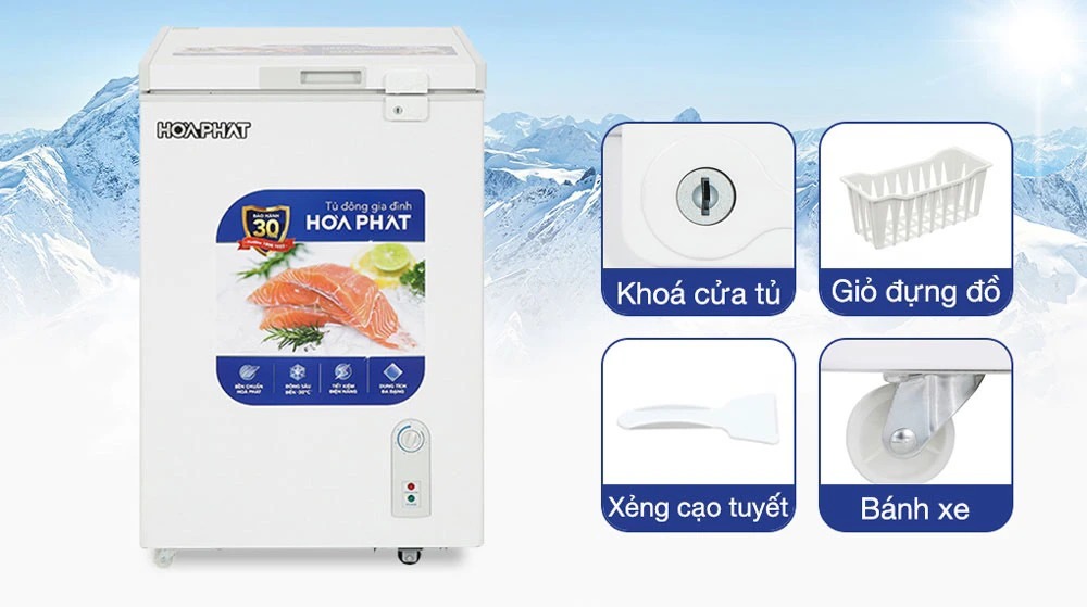 Tủ bảo quản 1 ngăn đông Hòa Phát 107L HPF-AD6107